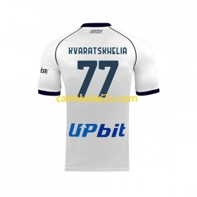 Camisolas de futebol SSC Napoli Khvicha Kvaratskhelia 77 Equipamento Alternativa 2023/24 Manga Curta